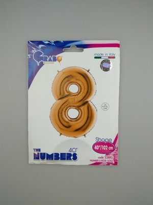 Event Party Store Folyo Balon Rakam 8 Rose Gold 90 cm