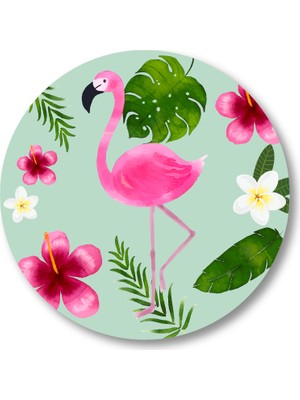 Cici Flamingo Yaz temalı Sticker Etiket 3x3 cm 20li
