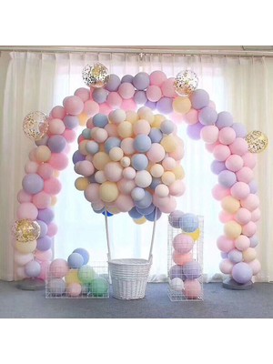 As Baloon Makaron Balon - 50 Adet Karışık Soft Renk Pastel Balon