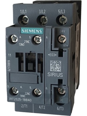 Sıemens 3Rt2025-1Bb40 Kontaktör 7.5Kw 24Vdc