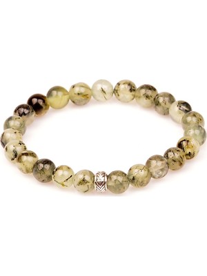 Taş Sandığı Prehnite Taşı Bileklik ( 8 Mm )