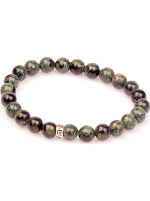 Taş Sandığı Kanbaba Jasper Taşı Bileklik ( 8 Mm )