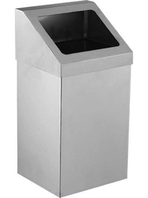 Palex 3834-345 Metal Açık Çatı Kapaklı Çöp Kovası 45 Litre
