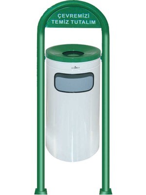 Palex 3560-8 Çift Ayaklı Bahçe Tipi Çöp Kovası Boyalı