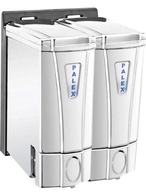 Palex 3564-K Mini Sıvı Sabun Dispenseri Çiftli 250x2 CC Krom Kaplama