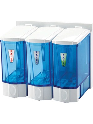 Palex 3566-0 Mini Sıvı Sabun Dispenseri Üçlü 250x3 CC Beyaz