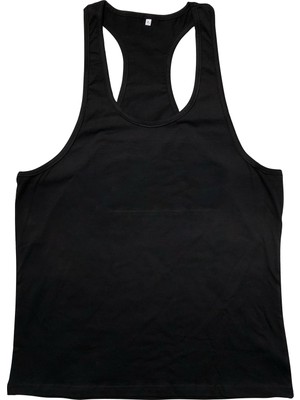 Top Glory Siyah Fitness Gym Tank Top Atlet %100 Pamuklu Erkek Sporcu Atleti S Beden 5031