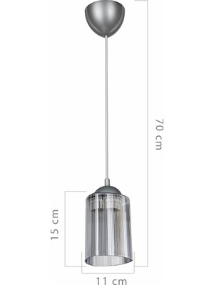 Modelight Optik Üçgen Sarkıt Füme