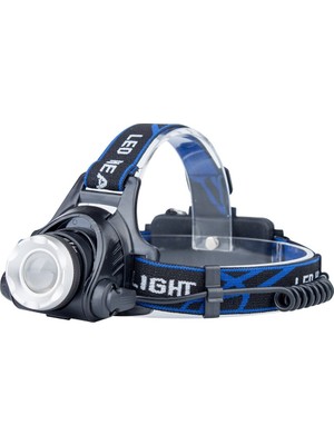 Triline 6000 Lümen Profesyonel Su Geçirmez Şarjlı Kafa Feneri T6/L2  Zoomlanabilir