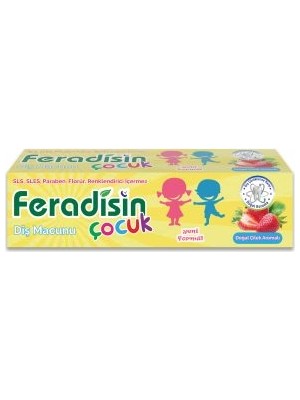 Feradisin 50 Ml Çocuk Diş Macunu Çilek Aroması ile Dişleri Çürüklere Karşı Korur