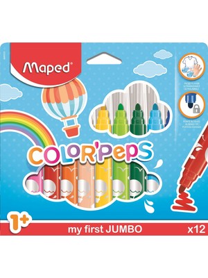 Maped Maxi Jumbo Keçeli Kalem 12 Li