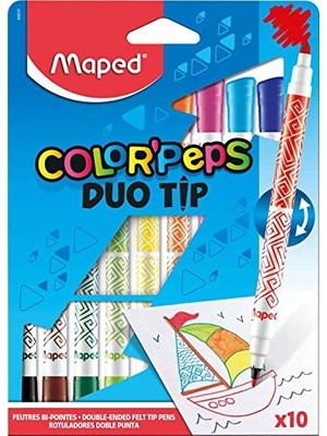 Maped 849010 Color Peps Duo 10 Renk Keçeli Kalem