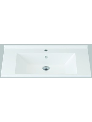 Idevit Merkür 80 cm Dolap Uyumlu Ince Bantlı Lavabo