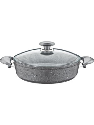 Oms Granit 32X9 Cm Karnıyarık Tencere 3310 Gri