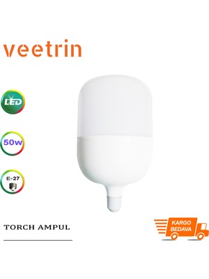 Hightek 50W E27 Duy Beyaz Işık Torch LED Ampul 5'li Paket