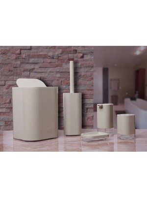 Primanova Klar 5 Parça Banyo Seti Bej