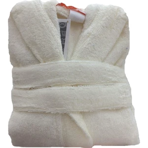 Çocuk Bornozu Kapşonlu Krem 1-2 Yaş