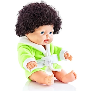 Masal Anlatan Doğal Kıvırcık Saçlı Et Bebek 34 cm