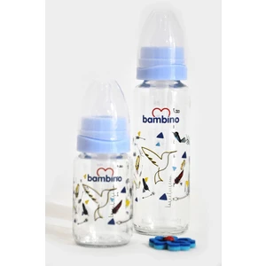 2’li Cam Biberon Seti Mavi 225 ml + 125 ml