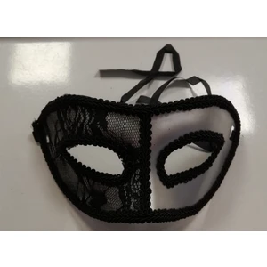 Event Party Store Maske Yarım Dantel Gümüş
