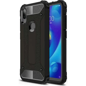 Coverzone Xiaomi Mi Play Kılıf Shockproof Zırh Koruma Kılıf Siyah + Nano Glass Nano Ekran Koruma