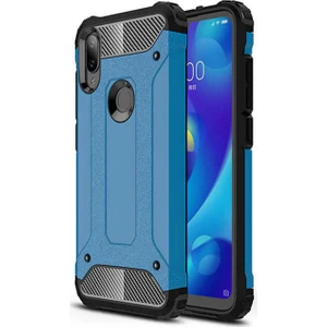 Coverzone Xiaomi Mi Play Kılıf Shockproof Zırh Koruma Kılıf Mavi + Nano Glass Nano Ekran Koruma