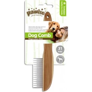 Koyu Ahşap Saplı Keçe Açıcı Köpek Fırçası 31 Pinli