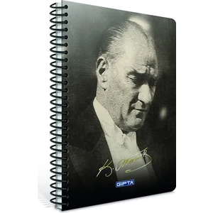 Atatürk Spiralli Sert Kap Defter 17 24 100 Yap Çiz 2650