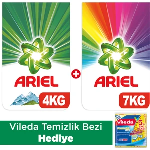 Toz Çamaşır Deterjanı Parlak Renkler 7 kg + Dağ Esintisi 4 kg