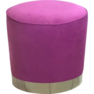 Parlak Silver Silindir Puf