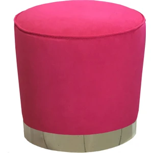 Parlak Silver Silindir Puf