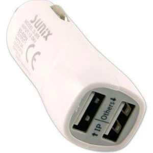 Araç İçi Cep Telefonu Şarj Aleti 3.1 Amper 2 USB Çakmaklık Şarjı Beyaz