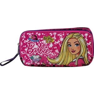 Hakan Çanta Barbie Iki Bölmeli Simli Pembe Kalem Çanta (Hakan Çanta 96973)