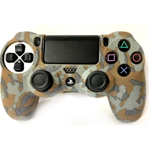 Ps4 Dualshock 4 Silikon Kılıf - Yeşil Askeri Desenli