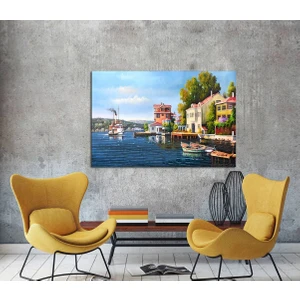 Istanbul Boğaz-Yalılar Manzarası Kanvas Tablo
