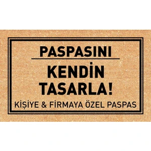 Kişiye ve Firmaya Özel Tasarım Kapı Önü ve Ev Içi Paspas 45 x 75 cm