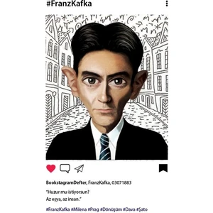 Franz Kafka (Karikatür) - Bookstagram Defter