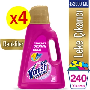 Kosla Oxi Action Gold Sıvı Leke Çıkarıcı 4x3000 ml Renkliler İçin