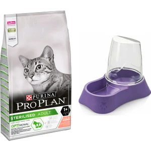 Pro Plan Sterilised Somonlu Kısırlaştırılmış Kedi Maması 3 kg + Evohe Mama Kabı