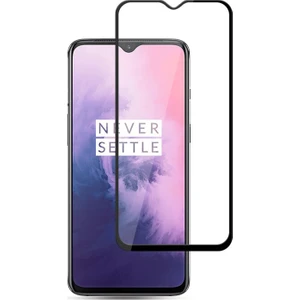 Oneplus 7 Tam Kaplayan Çerçeveli Tempered Ekran Koruyucu - Siyah