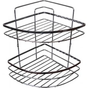 2'li Oval Lamalı Banyo Köşe Rafı LK02
