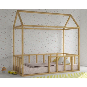 Köşk Mobilya Montessori Karyola Çatılı Yerden Model 90x190