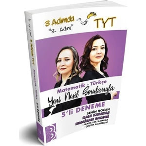 Benim Hocam Yayınları TYT 3 Adımda Matematik-Türkçe 5'li Deneme 3.Adım