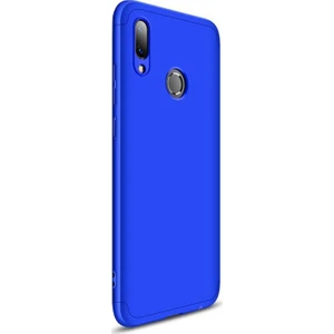 Huawei Y7 2019 Kılıf Double Dip 360 Protective Mavi