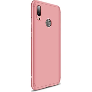 Huawei Y7 Prime 2019 Kılıf Double Dip 360 Protective Rose Gold