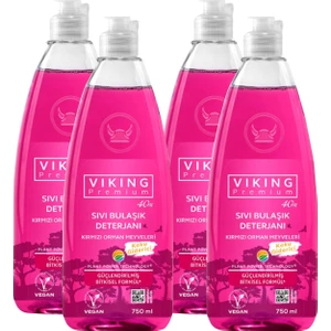 Premium Sıvı Bulaşık Deterjanı Orman Meyveleri 750 ml 4 Ad