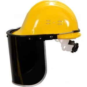 Vidalı Baret + Braket + Yeşil Yüz Koruyucu Siperlik