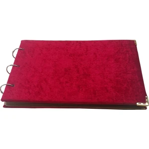 Yapışkanlı Fotoğraf Albümü Gerçek Kadife Kumaş Kaplı Kapak 40 Sayfa