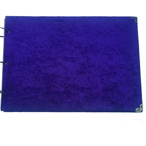 Yapışkanlı Fotoğraf Albümü Gerçek Kadife Kumaş Kaplı Kapak 40 Sayfa