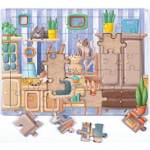 King Of Puzzle Sevimli Patiler Ahşap Puzzle 35 Parça (Xxxv-23)